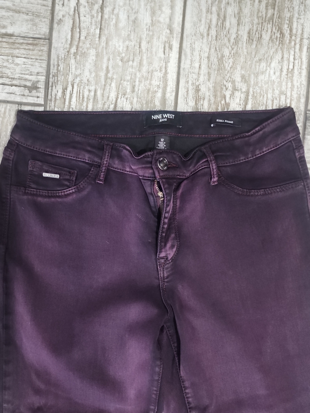 Nine West Deep Plum Skinny Jeans